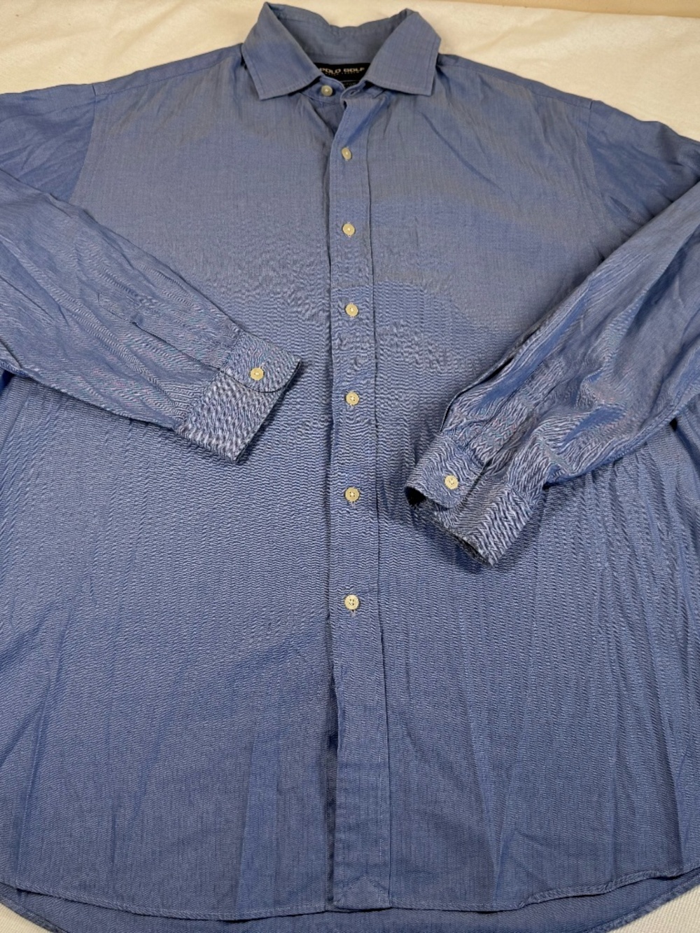 Polo Golf Ralph Lauren Men's Button Up Long Sleeve Shirt Size Large - Blue